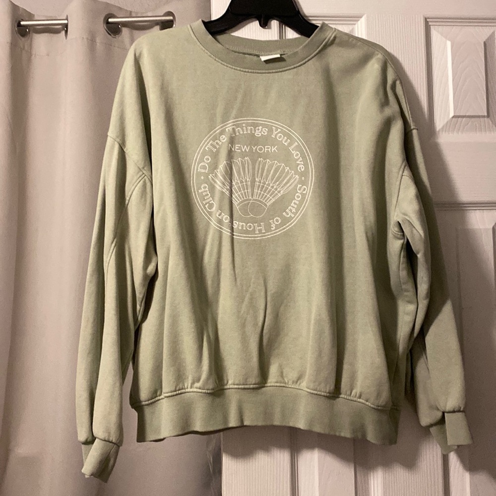 H&M Sage Green Hoodie Pullover